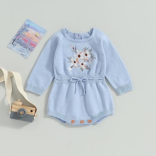 Baby Girl Boy Sweater Knit Oversized Pullover Sweatshirt Romper Embroidery Jumpsuit Sweater Fall Winter Clothes2