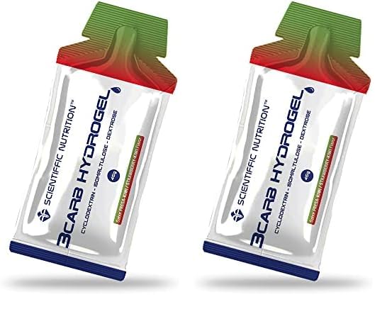 Scientiffic Nutrition - 3Carb Hydrogel, Gel Energético con 3 Tipos de Carbohidratos, Geles Energéticos Ciclismo, Running y Deportes Exigentes, Fácil Digestión, Sabor Fresa - Kiwi - 1 unidad 45g