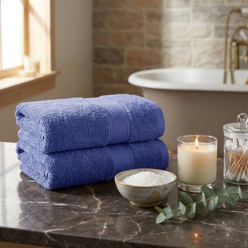 Image of MYTRIDENT Hand Towel | Urban Comfort | Quick Drying | Travel Friendly | for Men /Women | 2 Pc Hand Towel (40 cm x 60 cm) | 100% Cotton 450 GSM - Navy