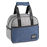 Generisch 2026-Kationische Isolierte Arbeiter Reis Aluminium Bento Tragbare Große Kapazität Isolierte (Navy, One Size)