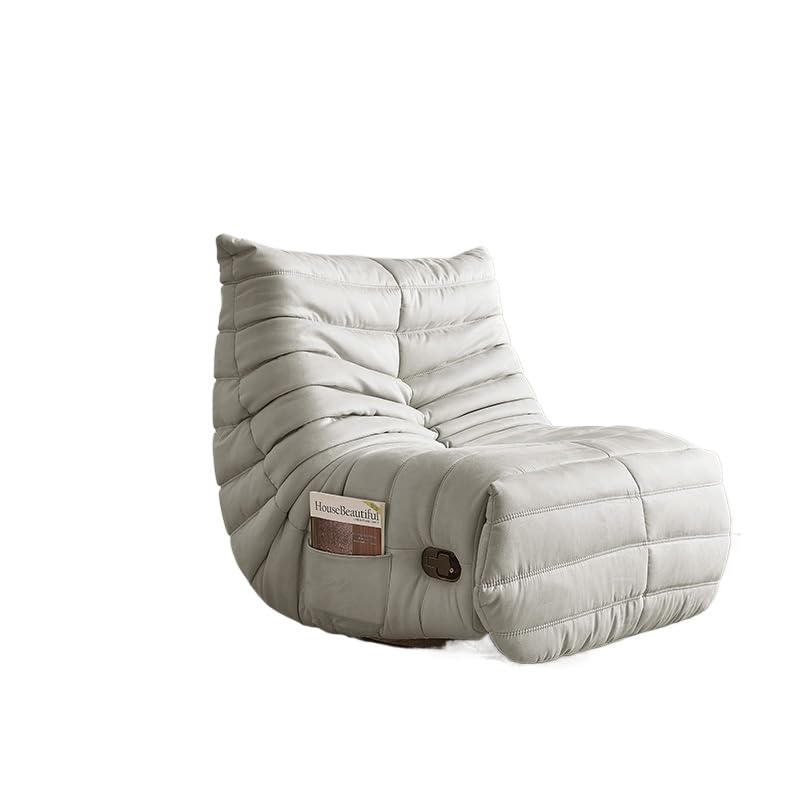 HAOWINS-PAN Single Recliner Sofa Recline Swing Fabric Motion Rocking Backrest Footrest Nordic Style Leisure Lounge With 360 Rotating Degree Moving Living Bedroom Balcony Gaming Indoor Home Theater