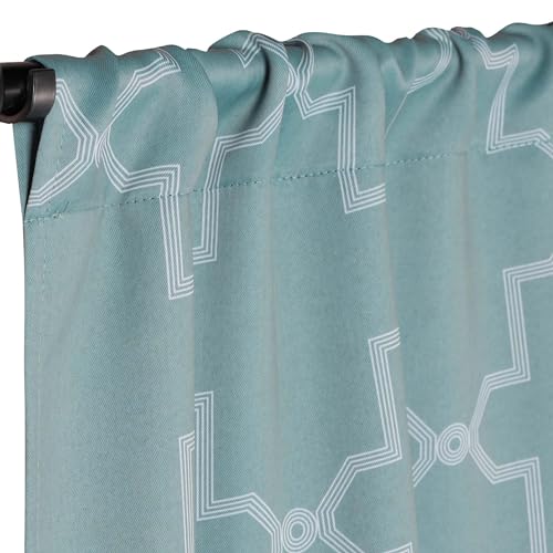 Superior Woven Blackout Printed Curtains for Bedroom, Window, Farmhouse, Living Room, Insulated, Thermal, Quality Soft, Imperial Trellis Collection, Set of 2 Panels, Rod Pocket, 26" x 84", Slate