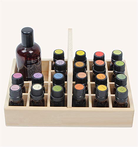 PhantomSky 21 Löcher Holz Organizer Aromatherapie Geschenk-Box Halter Ätherische Öle Flaschen Aufbewahrung Display Regal… – Bild 6