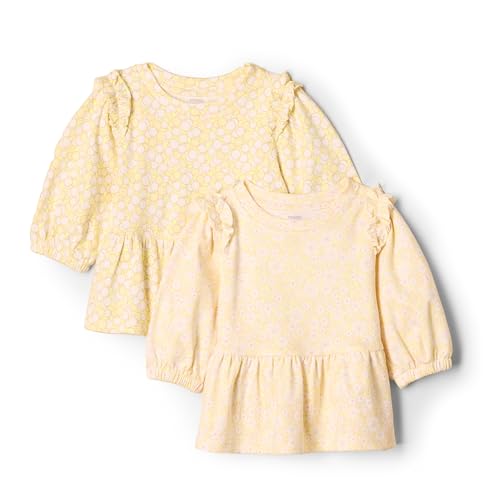 Image of Amazon Essentials x Sofia Grainge Toddlers and Baby Girls' 3/4 Sleeve Knit Top, Pack of 2