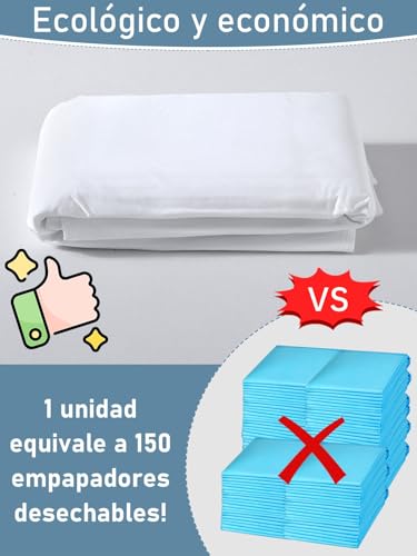 Coussin absorbant imperméable alèse lavable de lit lot de 2 protections 85x90cm - 6