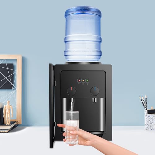 Poyujkyhr Dispensador de agua eléctrico de 550 W, dispensador de agua caliente y frío con forro interior de acero inoxidable, dispensador de agua caliente, calefacción rápida, 85 – 95 ℃, dispensador