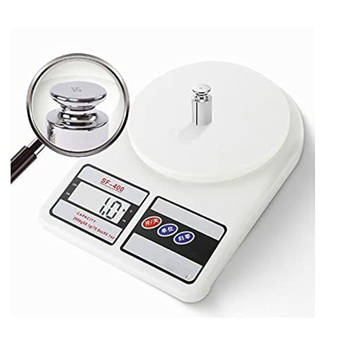 Balance de cuisine numérique pour aliments, mesure multifonction en grammes et onces, taille : 23,5 cm x 16,2 cm, 1 balance