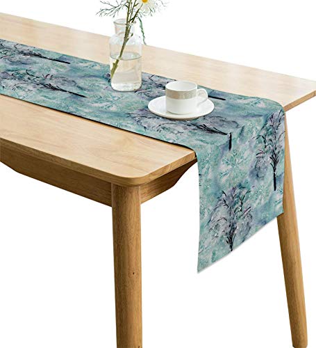 Image of Handmade Jute Table Runner, 12 x 60 Inches for 4 Seater, Heat Resistant & Non-Slip, Natural Rustic Farmhouse Decor, for Dining, Coffee & Centre Table, AATR0040