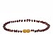 Baltic Amber Necklace(Unisex)(Cognac Raw)(13 Inches) - Raw not polished Beads - Knotted between beads
