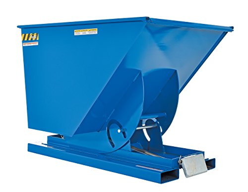 Vestil D-100-LD Steel Light Duty Self Dumping Hopper 1 Cubic Yard 2000 Lb. Capacity Blue