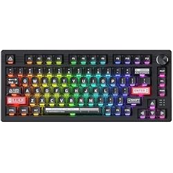 DAREU EK75RT Rapid Trigger Wired Gaming Keyboard, Hall Effect Magnetic Switch Mechanical Keyboard, Adjustable Actuation, 75% TKL with Knob, Magnetic Sensing RGB Backlit, Translucent Keycaps for FPS
