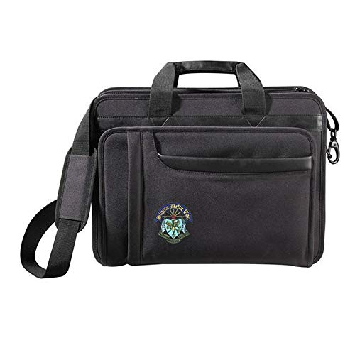 Greekgear Sigma Delta Tau Crest - Shield Briefcase Attache Black