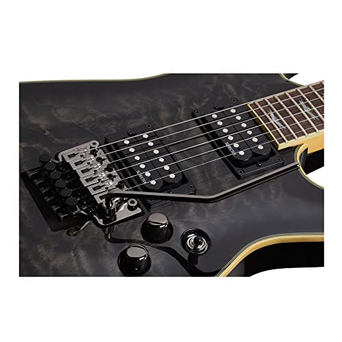 Image of Schecter Guitar Research Omen Extreme-6 Fr Electric Guitar - See-Thru Black - Satinwood