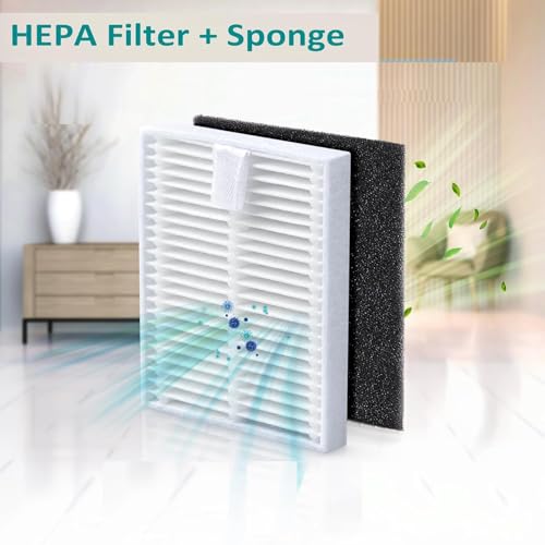 Replacement Parts for eufy L50, L60 Robot Vacuum Series Robot Vacuums Accessories Kit (2 Pack Roller Brush, 6 Pack Filters and Sponges, 8 Pack Side Brushes)