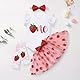 FYMNSI Baby M�dchen Erdbeere 1. Erster Geburtstag Outfit 1 Jahr Alt Party Fotoshooting Baumwolle Kurzarm Strampler Prinzessin T�t� Rock Pailletten Stirnband Beinw�rmer Set Bekleidung Rot 9-12 Monate