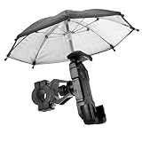 FONDOTIN Multifunctional Motorcycle Handlebar Phone Holder with Umbrella Mount, Adjustable Bike Cellphone