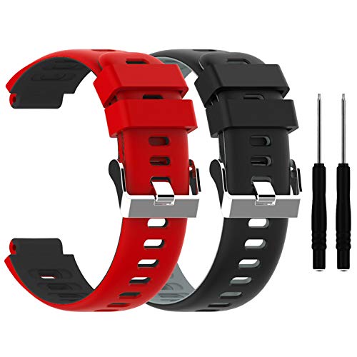 Ladysen Compatible with Garmin Forerunner735XT Strap, Soft Silicone Replacement Sport Band Wristband for Forerunner 220/230/235/235Lite/735XT/620/630/Approach S20/ S5/ S6 Smart Watch Accessory