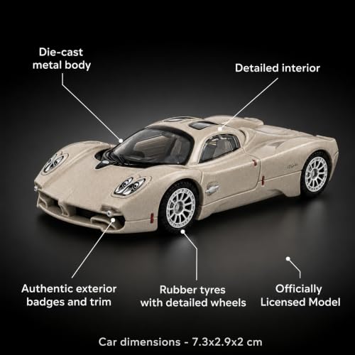 Image of Wizplex CCA Officially Licensed Pagani Utopia 1:64 Scale Die Cast Metal Car - Collectible Alloy Hypercar Model with Free-Rolling Wheels, Display Showpiece for Kids 3+ & Car Enthusiasts