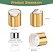 uxcell 12pcs Aluminized Plastic Disc Top Caps, 20/410 Replacement Press Caps Durable Dispensing Lids for Squeeze Bottles, Refillable Bottles, Plastic, Empty, Shampoo Bottles, Gold White