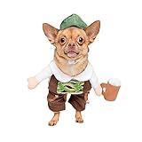 Pet Krewe Kleines Deutsches Oktoberfest Hund Kostüm - Barktoberfest Halloween Hund Kostüm - Perfekt für Weihnachten Urlaub, Halloween, Party, Fotoshooting, Geschenke für Hundeliebhaber