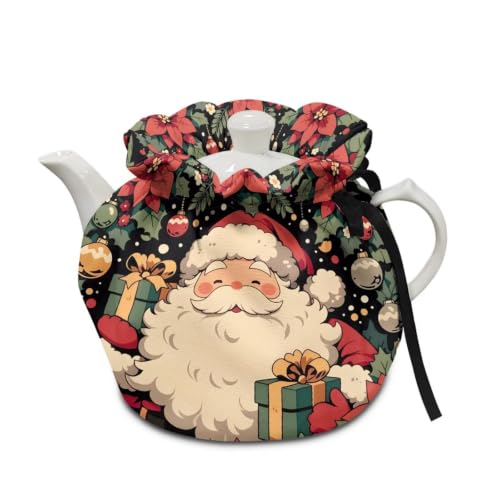 Image of Tea Pot Dust Cover with Drawstring, Teapot Cozy Breakfast Warmer | Tea Pot Dust Cover Built with Adjustable Drawstring Works as Teapot Cozy Reducing Heat Loss and Preventing Dust