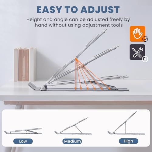 Base portátil ajustable ergonómica para laptop 10-15.6 pulgadas miniatura 6