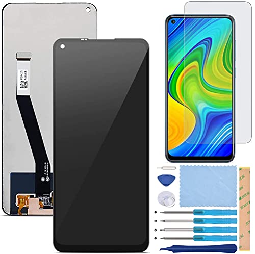 QHM Trade Pantalla LCD Táctil Asamblea Repuesto Compatible con Xiaomi Redmi Note 9 Negro con Herramientas(Negro SIN Marco) Cover