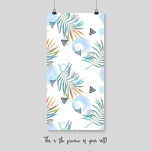 Papier peint abstraction tropicale pour masquer les défauts du mur