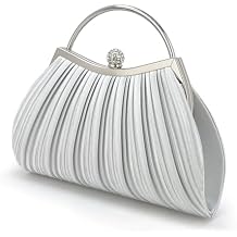 Clutch Purses for Women Evening Bags With Detachable Chain Strap for Cocktail Party Wedding with Pleated