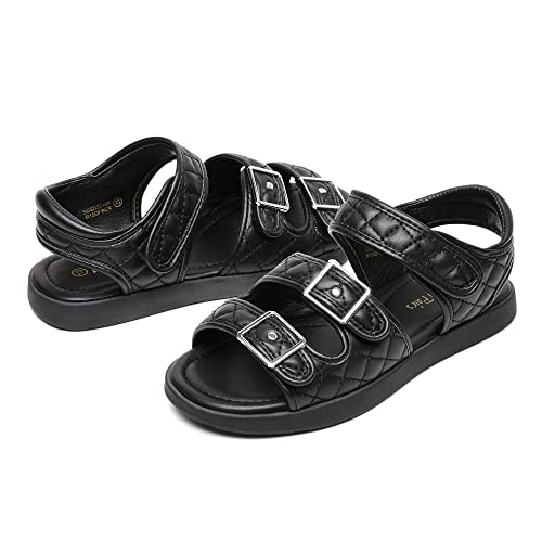 Image of DREAM PAIRS Girls Sandals Open Toe Summer Shoes with Adjustable Strap Buckle Toddler /Little Kid