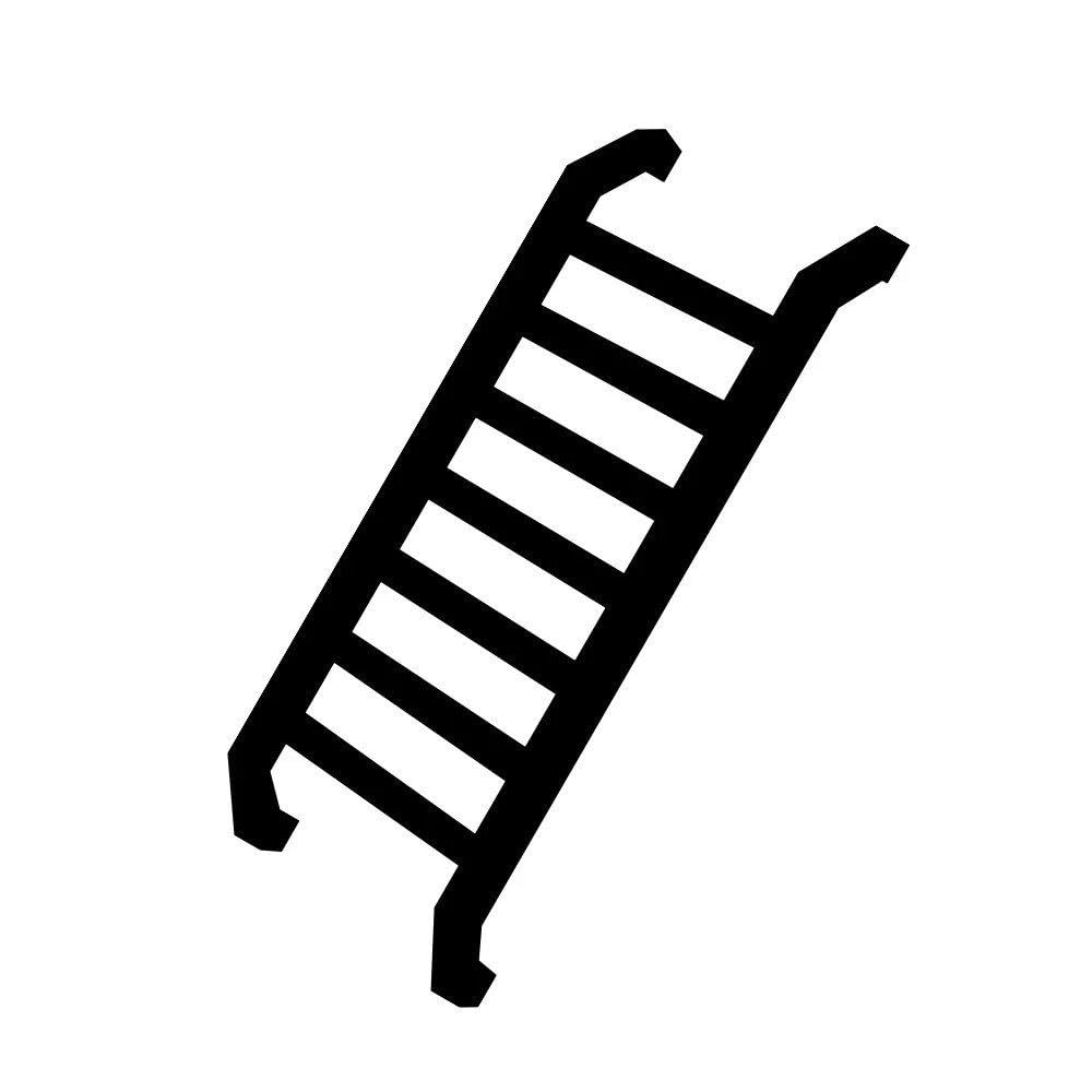 18x7cm Widdle Ladder Stickers Vinyl Little Ladder Car Decals Stickers(Matt Black,1pcs)