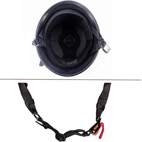 German Style Motorcycle Half Helmet Open Face Adult Men Women Dot Approved Retro Helmet，Matte Black (Middle) #TOP3