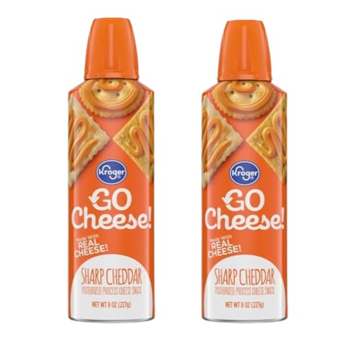 Go Cheese! Sharp Cheddar Spray Cheese, 8 oz (2 Pack)