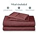 Bare Home Split Head Flex King Sheet Set - 1800 Ultra-Soft Microfiber Sheets - Double Brushed - Deep Pockets - Easy Fit - 4 Piece Set - FlexTop Bed Sheets (Split Head Flex King, Heathered Rose)