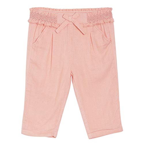 Image of miniklub Girls Pink Solid Regular Fit Capris