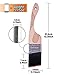 ROLLINGDOG 2.5 Inch Angled Paint Brush - Trim Brush for Painting Wall Cutting in Corners and Edges(Stiff Filament)