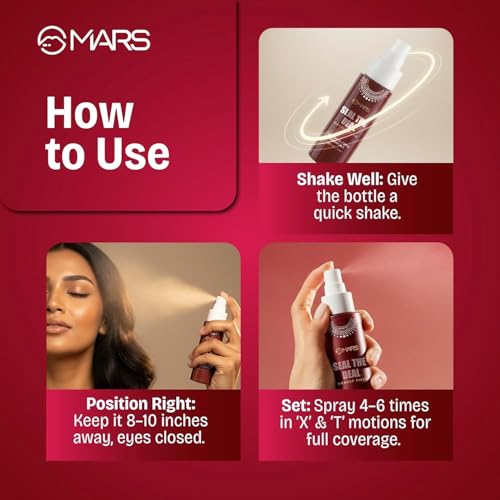 Image of Alcohol-Free Seal the Deal Makeup Fixer Spray with Hyaluronic Acid | Long-Lasting Hydrating Dewy Base Setting Spray | Budge Proof | Non Sticky (60 ml)-MR-SH-7711