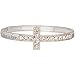 Heirloom Finds Two Tone 1 Corinthians 13:13 Crystal Cross Stretch Bracelet