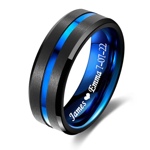 Bague d'amitié NUNCAD en tungstène, l'anneau de mode multicolore à porter au quotidien