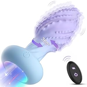 Anal Plug 360° Rotation Vibrating Butt Plug Anal Sex...
