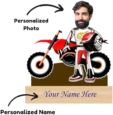 Incredible Gifts Personalized Caricature for Mountain Bike Lover with Custom Name (Table Top)