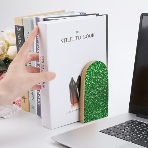 Sujetalibros de madera resistente con detalles brillantes únicos 7