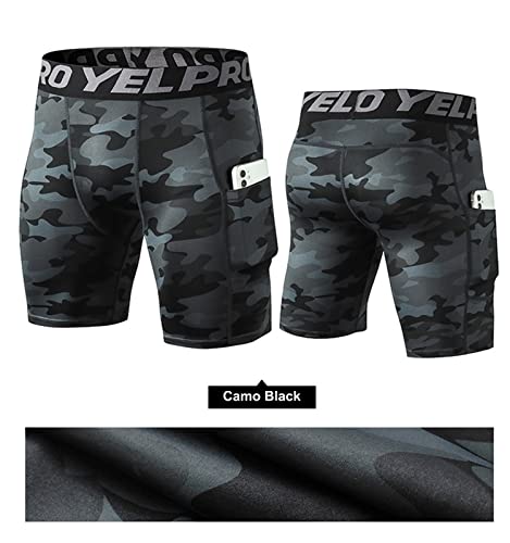 SPVISE Compression Shorts Men 1/3 Pack, Dry Fit Compression Underwear Spandex Running Shorts, Workout Athletic Shorts Pocket4