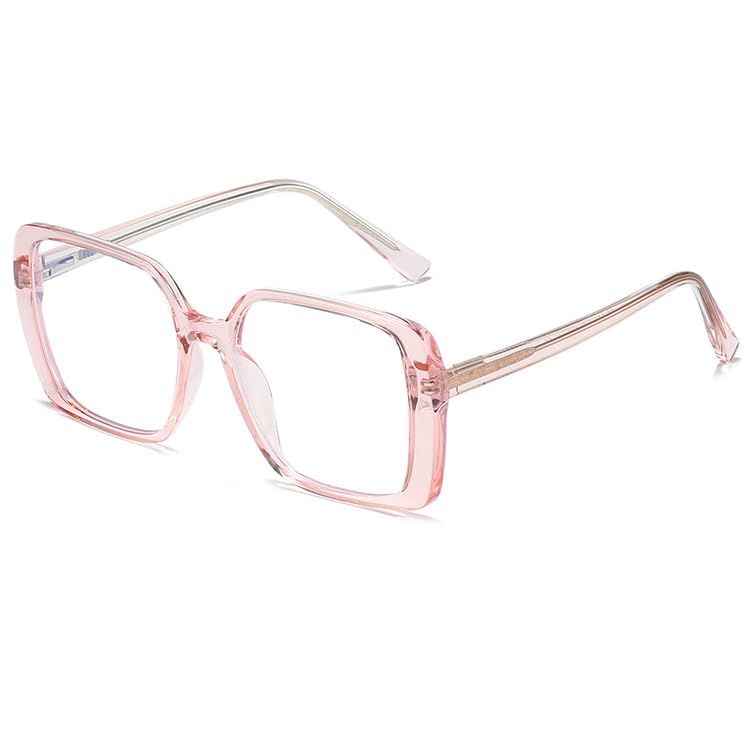 bullabulling Retro Square Reading Glasses For Women Blue Light Blocking Oversized Large lens Eyeglass Z05
