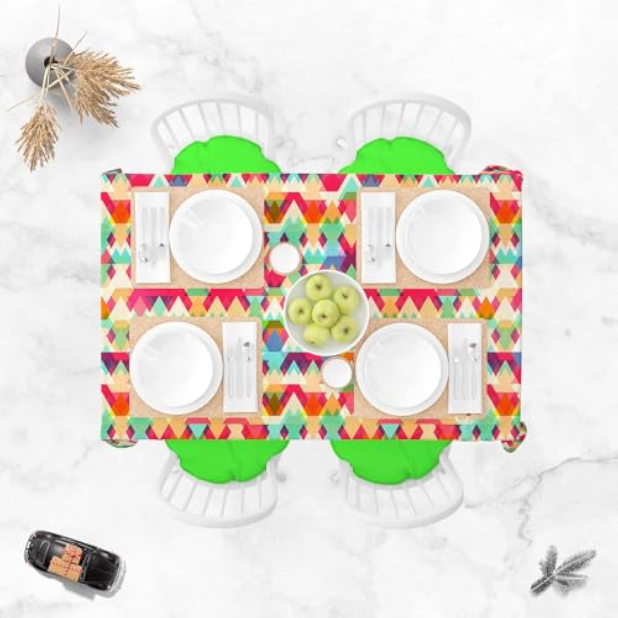 Triangles Table Cloth Cover for Dining & Center Table