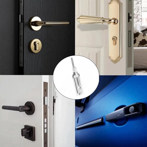 2 in 1 Lock Pick and Decoder, Stainless Steel Master Key Decoder, Car Key Reader, Professional Locksmith Tool