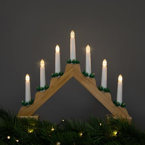 LED Lighted Christmas Candelabra Bridge - 13