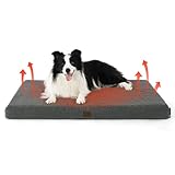 Bedsure Self Warming Dog Bed for Large Dogs - Orthopedic Waterproof Puppy Beds with Removable Washable Cover, Egg Crate Foam Pet Mat, Suitable for Pet Up to 65 lbs