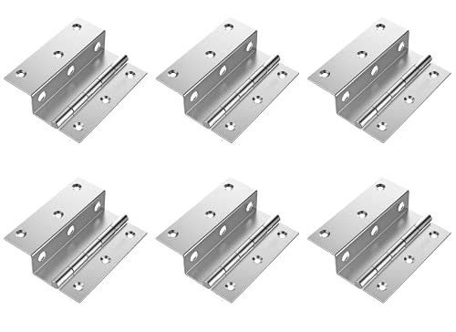 Image of Atlantic Stainless Steel L-Hinges 3 inch X 3 /4 inch X19 MM Matt Finish Pack of 06
