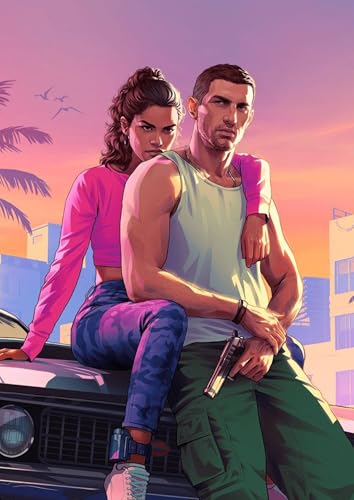 Frenchiart Poster Métallique GTA 6 GTA VI v4 – Grand Theft Auto – 30 x 42 cm – Avec Aimant...